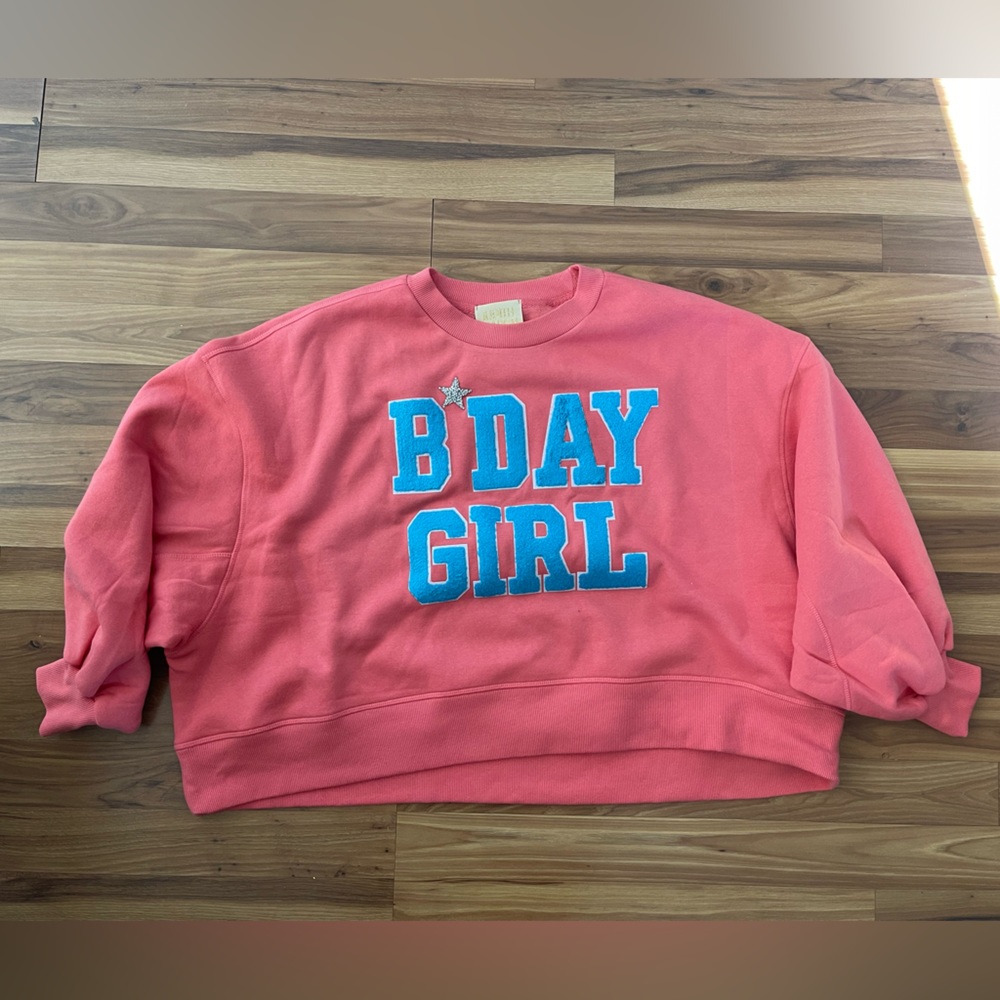 Judith March XL Bday girl birthday pull over sweater Sweatshirt